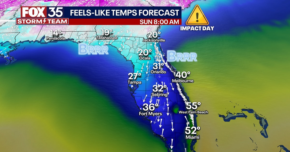 Florida cold weather forecast: Frigid cold temperatures this weekend ...