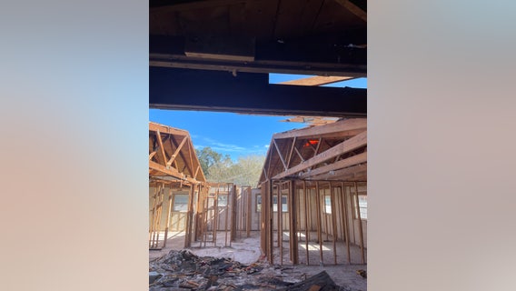 Titusville house still in ruins months after destructive fire caused when waste truck snagged power line