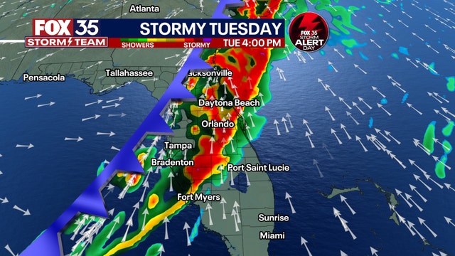 Orlando weather: Quieter weather Sunday, but another strong front expected Tuesday