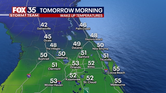 Orlando weather: Cooler temperatures arrive after stormy Tuesday