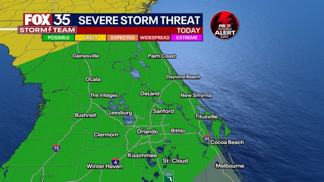 TIMELINE: Overnight showers usher in cooler temperatures on Saturday across Central Florida