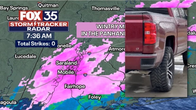 Snow in Florida?! Panhandle wakes up to rare, wintry mix on Tuesday thanks to strong cold front