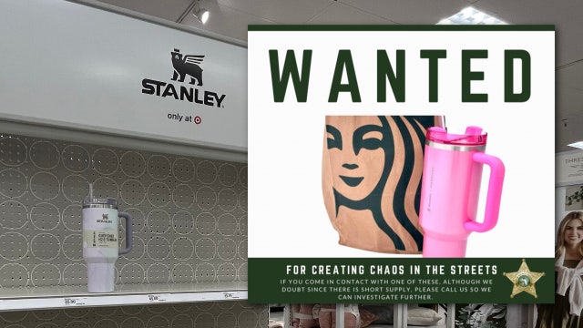 Stanley cups hilariously 'wanted' by Florida deputies for 'creating chaos in the streets'