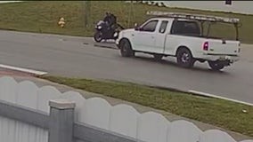 Motorcyclist struck in Palm Bay hit-and-run caught on video; hunt for driver continues