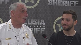 Sheriff Mike Chitwood joins Israeli NASCAR driver Alon Day to speak out against hate