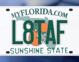 Rechazan placas personalizadas en Florida