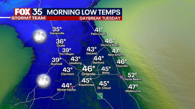 Orlando weather: Chilly start to Tuesday under clear skies across Central Florida