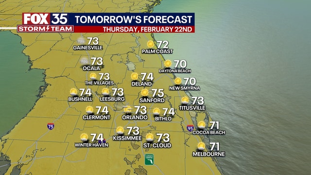 Orlando Weather Forecast: Thursday much a repeat of Wednesday with cool night, pleasant day