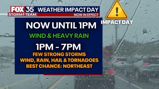 Orlando weather: Severe thunderstorms, quarter-sized hail possible in Central Florida Sunday evening