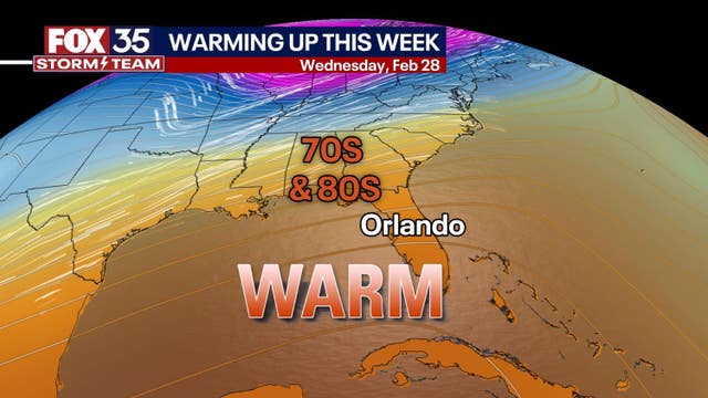 Orlando weather: Central Florida to see warmer temps this week