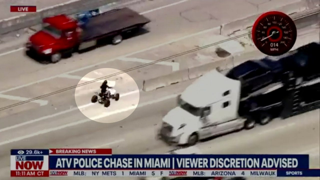 Watch: Miami ATV chase ends with driver taken down by police - Vimarsana News