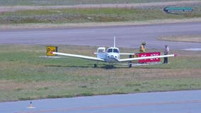 Small plane slides off runway at Orlando Sanford International Airport