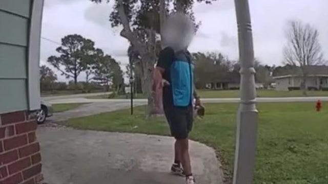 Florida man wearing Amazon uniform caught on camera replacing package with empty box
