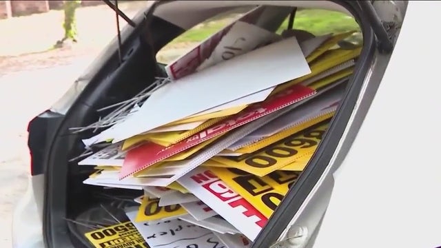 Pine Hills Community Council working to remove illegal signs throughout community