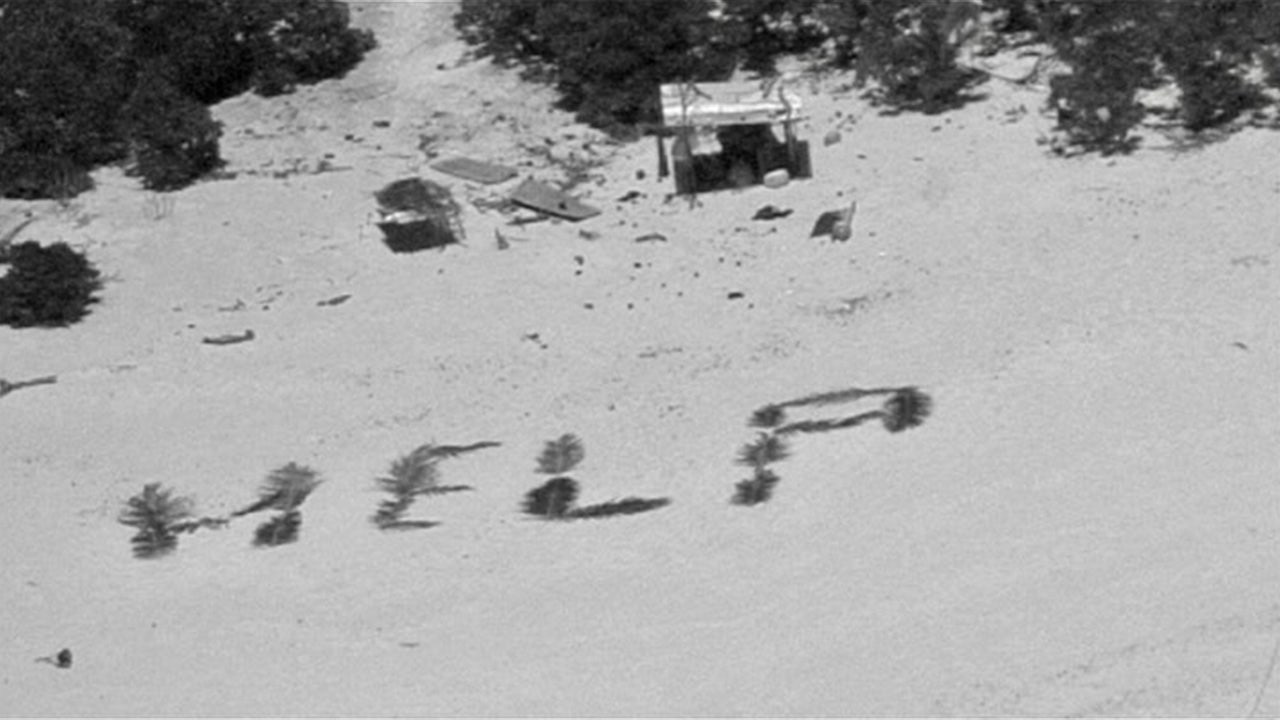 Castaways rescued from remote Pacific island after writing 'HELP' on beach in palm tree fronds - Vimarsana News