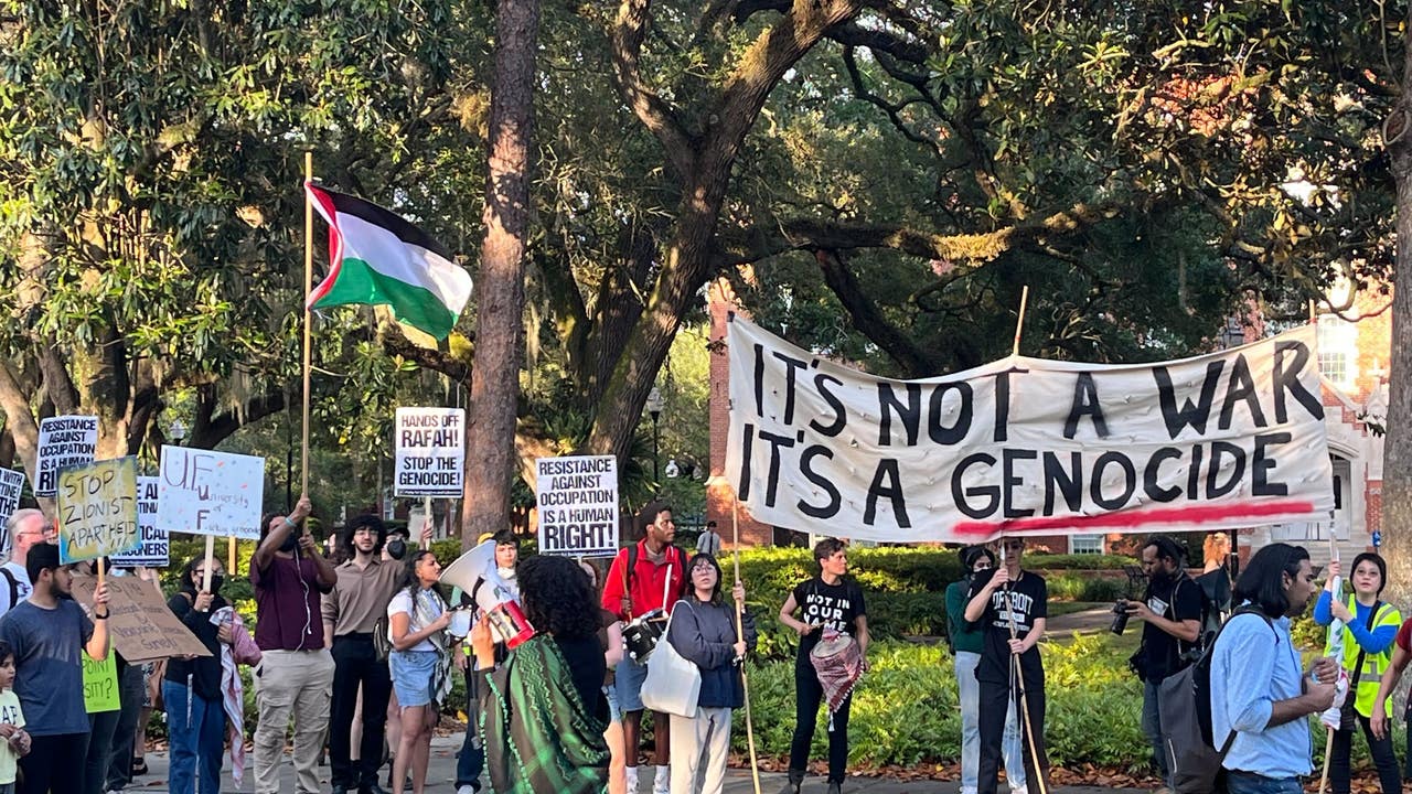 UF proPalestine demonstrations resume day after 9 arrested FOX 35