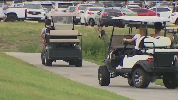 Golf cart allegedly driven by a 10-year-old in Palm Bay slams into car, sending child to hospital