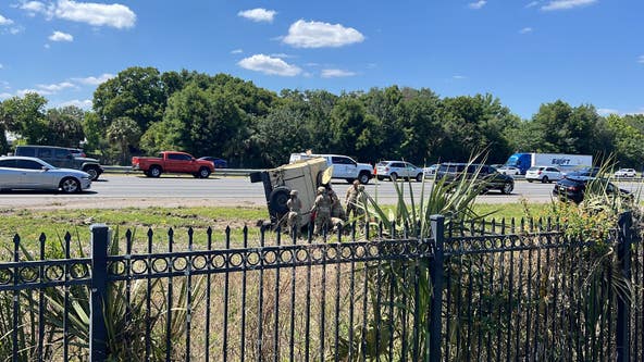 3 hurt after Humvee flips over on Interstate 4 in Seminole County