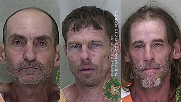 3 Florida men accused of burglarizing over 40 cars during months-long Marion County crime spree