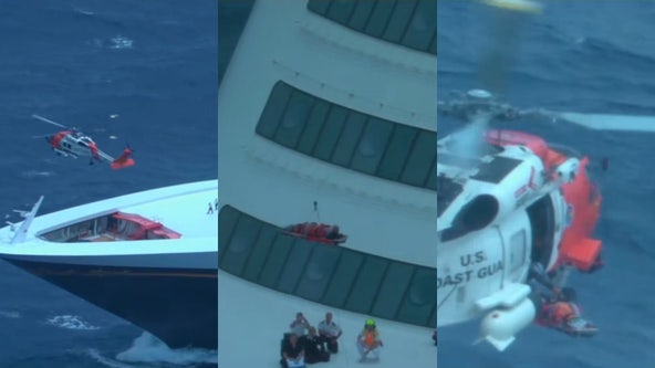 Pregnant woman airlifted from Disney cruise ship in dramatic Coast Guard rescue: WATCH