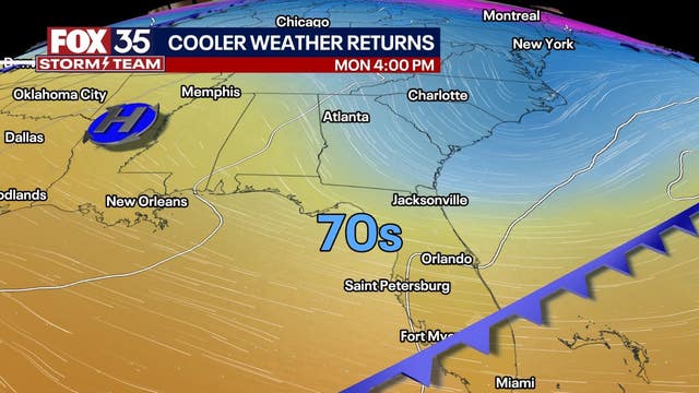 Orlando weather: Cooler weather returns to Central Florida