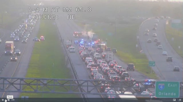 I-4 in Osceola County reopened after dump truck fire