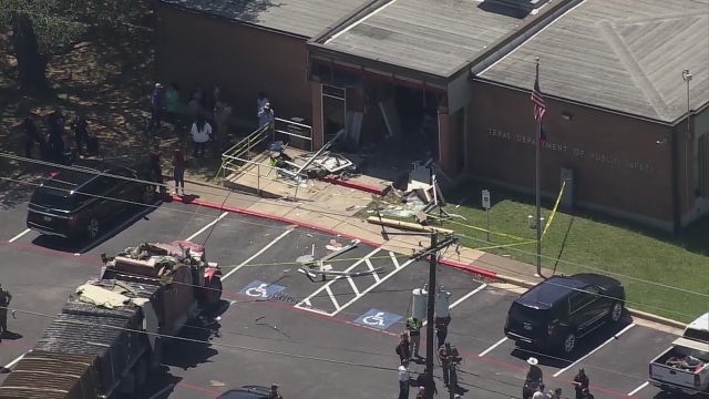 Brenham Texas DPS Office crash: 18-wheeler chase ends with injuries