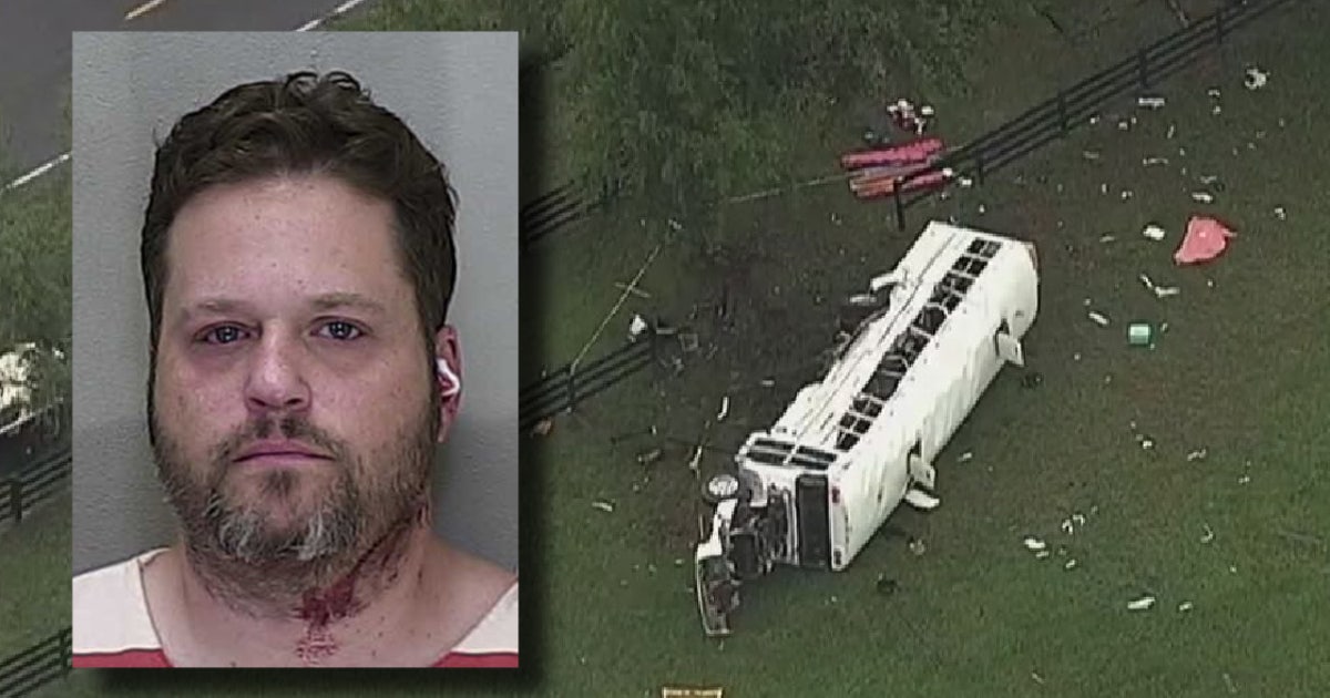Truck driver that sideswiped bus in deadly Florida crash charged with 8 ...
