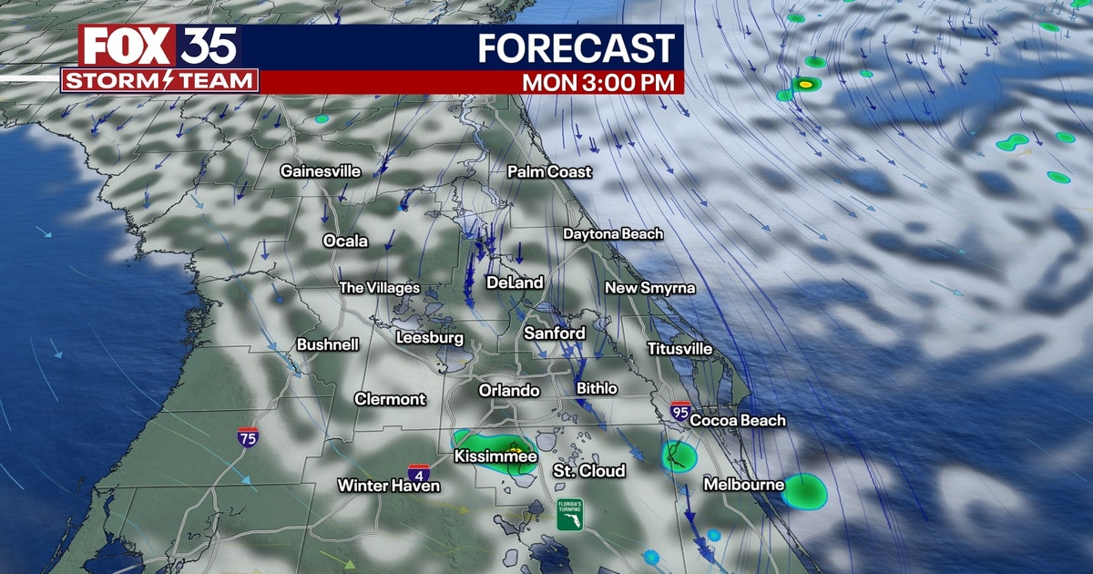 Orlando weather: Afternoon showers, storms possible on Monday | FOX 35 ...