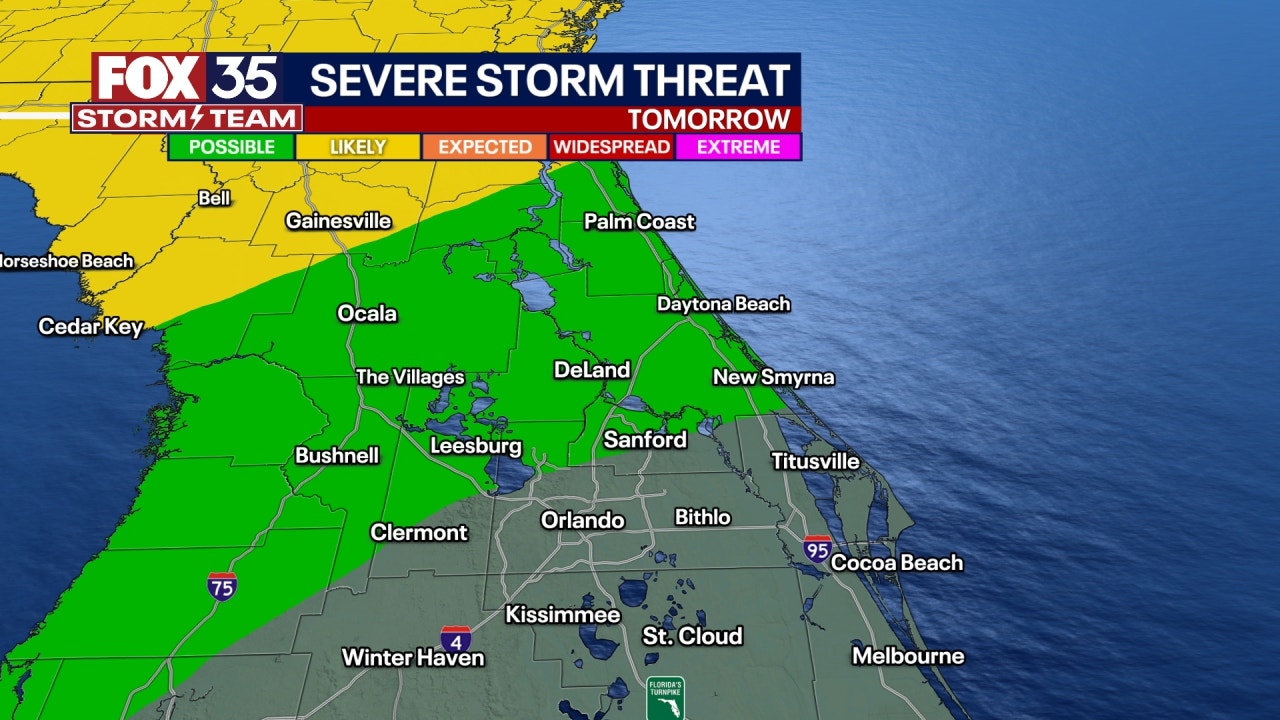 Orlando weather: Chance for severe weather returns on Tuesday across ...