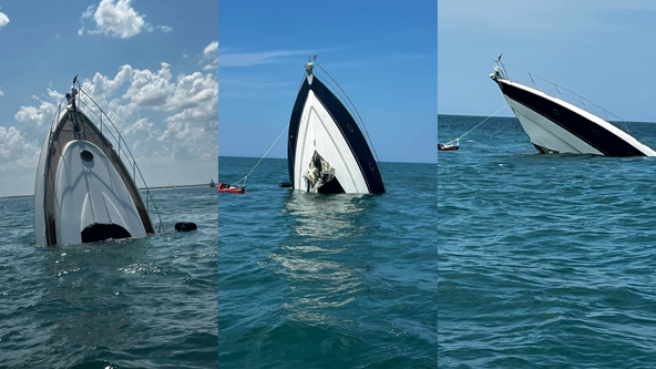 80-foot yacht hits object, sinks off Florida coast; 2 rescued, US Coast Guard says