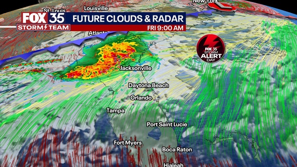 TIMELINE: Severe storms may bring parts of Florida damaging wind gusts, large hail on Friday