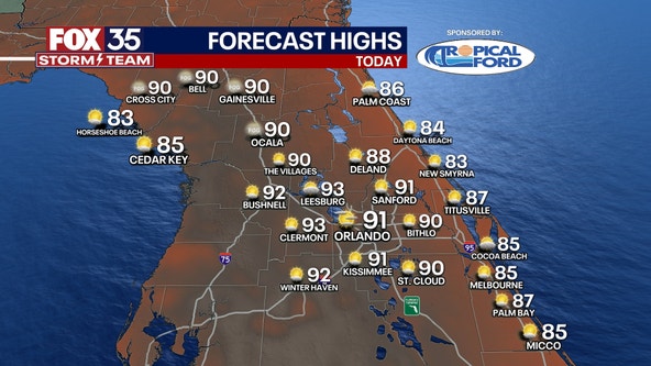 Orlando weather: Another hot, dry day ahead with temps in the 80s, 90s across Central Florida
