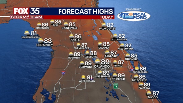 Orlando weather: Warm day ahead with high temperatures in the 90s