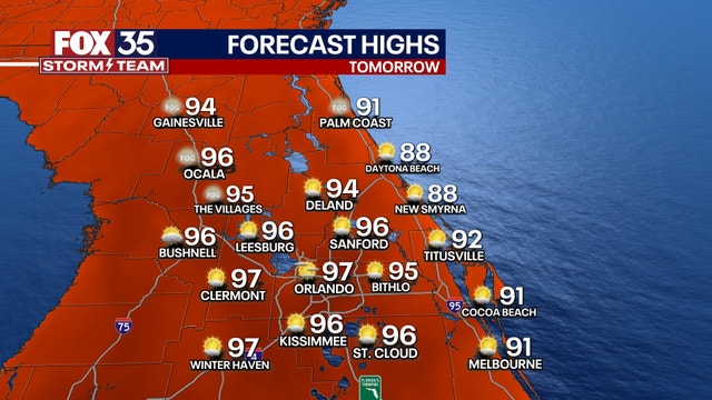 Orlando weather: Blistering heat continues with afternoon showers possible