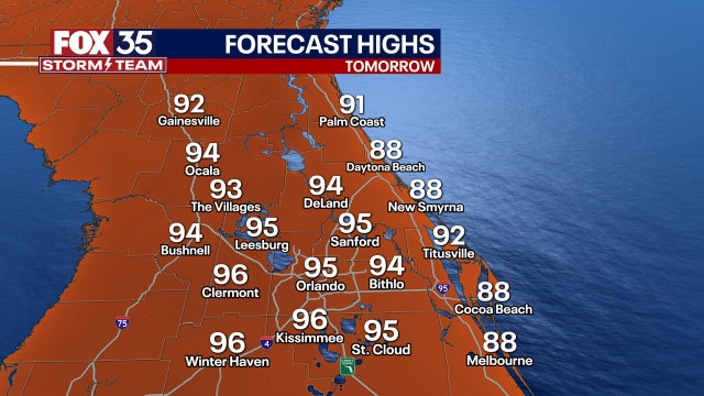 Orlando weather: Hot days continue with temps in 90s across Central Florida