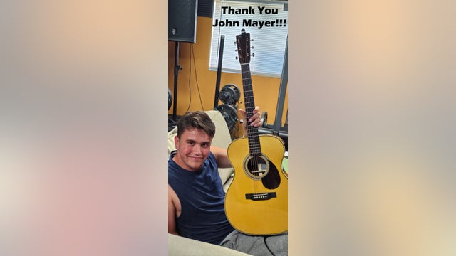 John Mayer gifts North Bay musical teen with a guitar