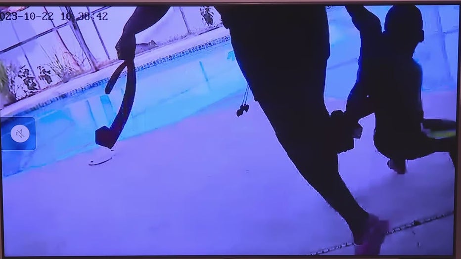Grady Judd says a video on the suspect's phone showed her throwing the child in a swimming pool with his hands tied behind his back. Image is courtesy of the Polk County Sheriff's Office.