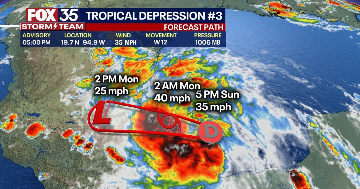 Tropical depression 3 forms in the gulf, forecast to become tropical ...