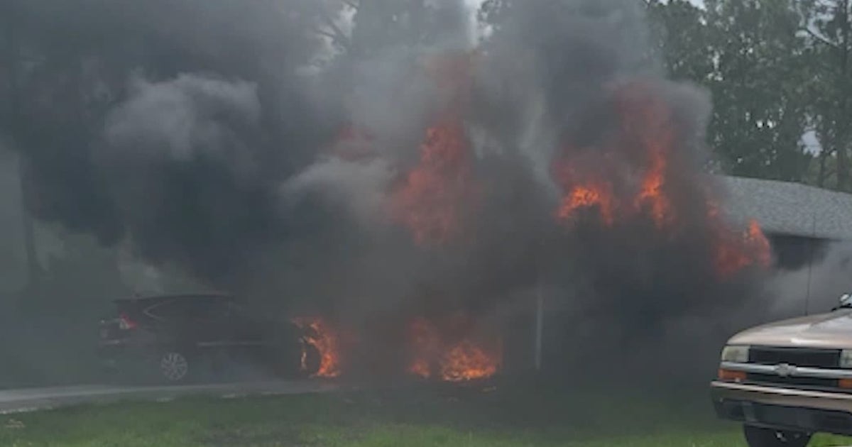 Palm Bay man survives car fire explosion, runs into burning home to ...