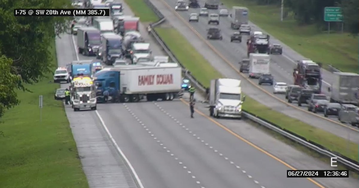 I-75 shutdown in Alachua County after crash involving 4 semi trucks ...