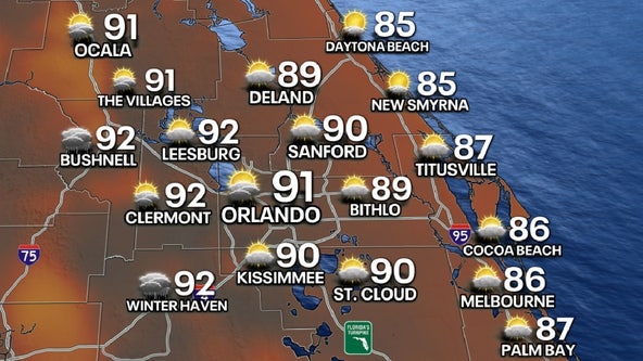 Orlando weather: Dry start to week makes way for steamy, stormy second half