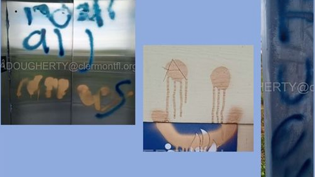 Clermont tower vandalized; police seek assistance