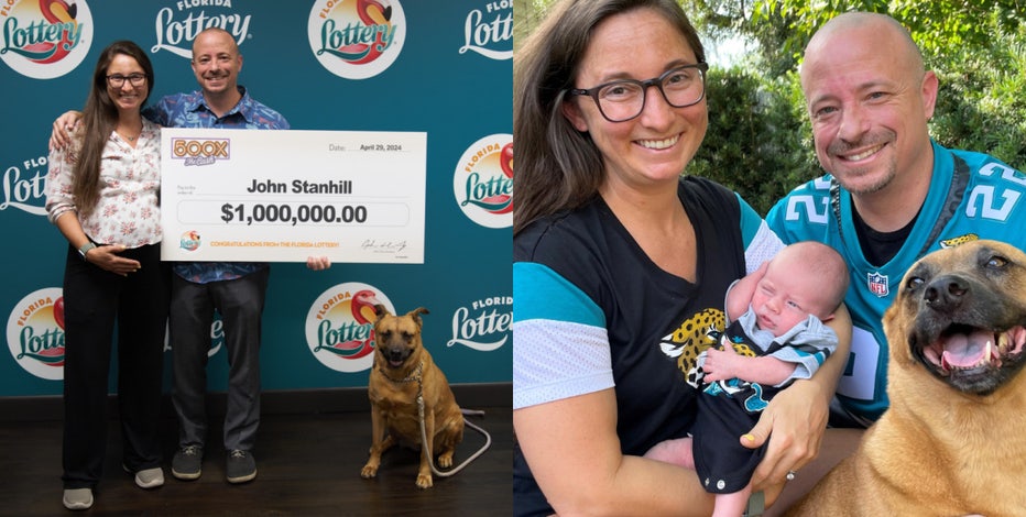 Florida couple wins $1 million lottery prize weeks before baby boy's birth: 'We are over the moon!'