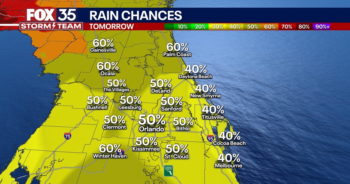 TIMELINE: Rain chances increase across Central Florida on Thursday ...