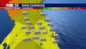 TIMELINE: Rain chances increase across Central Florida on Thursday afternoon