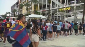 Fans pack Camping World Stadium to see Manchester City take on Barcelona in FC Series friendly