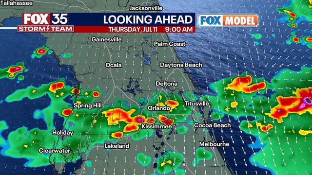 Multiple rounds of heavy rain in store for Central Florida on Thursday