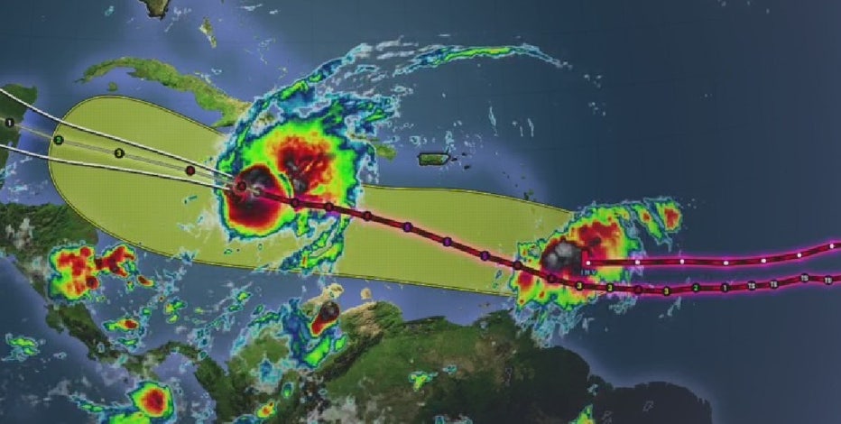 Hurricane Beryl not alone in Atlantic; NHC monitoring 3 tropical waves