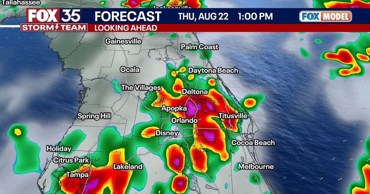 Thursday to bring a repeat of storms across Central Florida | FOX 35 ...